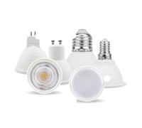 QVAQHBDBVM 1fortunate 2pcs LED Spotlight Bulb E27/E14/MR16/GU10 6W AC220V 24/120 Degree LED Lamp LED Spot Light(120 Warm White,E14)