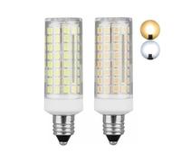 QVAQHBDBVM 1fortunate Pack of 5, LED Corn Bulbs AC220V E11/E12 102LEDs-2835SMD 9W Mini Dimmable LED Lights Home Living Room Lamps(E11 Warm White)