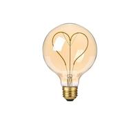 QVAQHBDBVM 1fortunate Pack of 8, LED Soft Filament Lamp G125 3W E27 Love Heart Personalized Creative Letter Lamp Warm Yellow Decorative Lamp(G125-3w-heart)