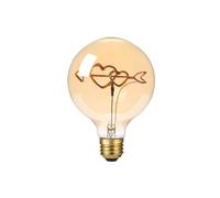 QVAQHBDBVM 1fortunate Pack of 8, LED Soft Filament Lamp G125 3W E27 Love Heart Personalized Creative Letter Lamp Warm Yellow Decorative Lamp(G125-3w-arrow-heart)