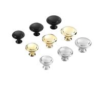 QVCTADPC 10/1PCS Home Wardrobe Door Pull Stainless Steel Drawer Single Hole Door Handle Sliding Door Window Cabinet Zinc Alloy Pull(M-Silver,5Pcs)