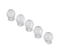 QVCTADPC 10Pcs Clear Round Acrylic Mini Knobs Crystal Glass Diamond Door Pull Handle Kitchen Cabinet Drawer Home Decor Furniture Hardware(Model A 10PCS)
