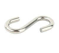 QVCTADPC 10pcs S Hook Heavy Duty M2/M3/M4/M5/M6/M8 304 Stainless Steel Hook Rigging Wire Connector S Shaped Hooks(M5X60MM)