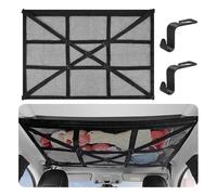 QVEDJUVXZ Car Ceiling Cargo Net Pocket, for Benz A 200 A180 W169 A160 A150 W169 A170 2000-2026 Mesh Roof Organizer Large Capacity Storage Nets Adjustable Double-Layer,S 80 * 53cm