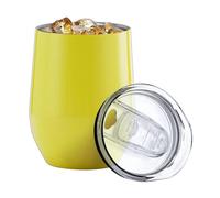 Qvhgnxcm 12oz Tumbler with lid, Stainless Steel Travel Mugs Double Wall Insulated Coffee Cup, Insulated Travel Tumbler for Cold & Hot Drinks (Gold)