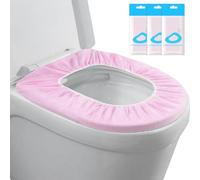 Qvhgnxcm 50 Pack Disposable Toilet Seat Covers -Double-Layer Waterproof Toilet Seat Cover,Individually Wrapped for Travel, Potty in Public Restrooms (White)