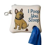 Qvhgnxcm Dog Poop Bags Holder | French Bulldog Waste Bag Dispenser | 2025 New Cute Dog Poops Storage Bag for Leash On The Go for Walking Dogs Outdoor