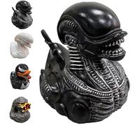 Qvhgnxcm Horror Resin Alien Duck Statue, Unique Gothic Satan Duck Sculpture Collectibles, Novelty Special-Shaped Duck Sculpture for Desktop Home Office Car Halloween Decor (A)