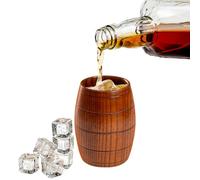 Qvhgnxcm Wooden Bourbon Drinking Glass,Bourbon Whiskey Gifts for Men,Wooden Old Fashioned Glass,Great Whiskey Gifts for Men (B)