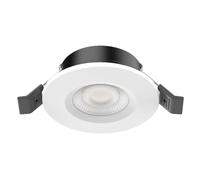 Qvis FRD Elite Fixed Fir LED Downlight Switchable Wattage 4w/6w Quad Light Colour Temperatures - 2700K 3000K 4000K 6000K White Bezel IP65 Dimmable