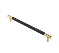 QVK Gray Cabinet Pulls, Extra Long Kitchen Drawer Handles,15 Inches Long, 10 Inch Hole Spacing,Cabinet Hardware Drawer Pulls (Set of 6)-Black||L