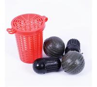 Qvorlth 30PCS Glow Fish Lure Baskets Conjoined Feeder Cage Split Tackle | Glow-in-dark feeder baskets, conjoined twin design, split shot ready, durable mesh for carp and bream.
