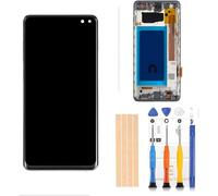 Qvouaw TFT LCD for Samsung Galaxy S10+ Plus G975 Digitizer Screen Touch Assembly Replacement LCD Display G975F/DS G975U G975W 6.4 inch with Prism White (Prism White)
