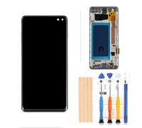 Qvouaw TFT LCD for Samsung Galaxy S10+ Plus G975 Digitizer Screen Touch Assembly Replacement LCD Display G975F/DS G975U G975W 6.4 inch with Sliver Frame