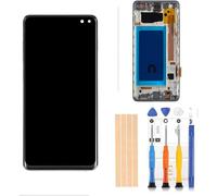 Qvouaw TFT LCD for Samsung Galaxy S10+ Plus G975 Digitizer Screen Touch Assembly Replacement LCD Display G975F/DS G975U G975W 6.4 inch with Carbon Black (Carbon Black)
