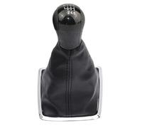 QVQOJCTH Car Parts for Ford Focus 2 MK2 2005-2011 5 Speed Car Gear Shift Knob Lever Stick Boot Cover Gaiter Accessory(Black 6 Speed)