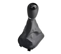 QVQOJCTH Car Parts Manual PU Gear Shift Knob 5 6 Speed for Seat Leon 1 MK1 for Toledo II MK2 Gait 1998-2005 Leather Gaiter Boot Cover(5 Speed)