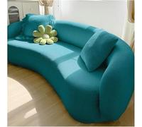 QVQV Stretch Semi Circle Curved Couch Slipcover, Shaped Semi-Circular Curved Sofa Cover For Living Room, ModernJacquard Curved Sofa Slipcover(F,4 seat [ 92-118 in])
