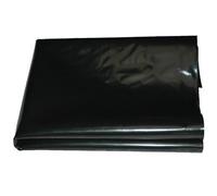 QVS Shop 2M X 18M Extra Thick Black Heavy Duty Polythene Sheeting 250Mu / 1000G