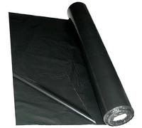 QVS Shop 2M X 50M Black Polythene Sheeting 125Mu / 500G Plastic Sheet Protection Cover