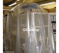 QVS Shop 4M X 25M Extra Thick Clear Heavy Duty Polythene Sheeting Roll 250Mu / 1000G