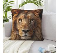 QVUEagriSJ Throw Pillow Covers African Lion Head Pillow Cases Double Sided Couch Pillow Covers Decorative Throw Pillow Cover for Living Room Christmas Cushion Case for Sofa Couch Bed 12"x12"