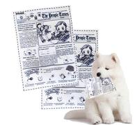 Qvunwlin 2 PCS Plastic Creaks Newspaper Crinkle Dog Pet Chew Toys, 600D Oxford Fabric Washable Bite-Resistant Fun Interactive Tug of War for Dog