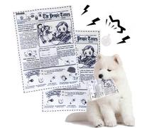 Qvunwlin 2 PCS Plastic Creaks Squeaky Newspaper Crinkle Pet Dog Chew Toys, Fun Interactive Tug of War Dog Chew Pet Toy, Washable Bite-Resistant Pet Toys for Puppy Small Dog Poodle Teddy