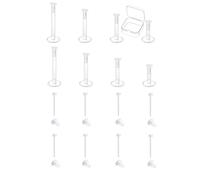 QWALIT 18g 20g Plastic Bioflex Invisible Earring Stud Clear Cartilage Helix Tragus Earrings for Work Threadless Push in Clear Nose Studs Lip Labret Piercing Retainers for Surgery Sport School Work