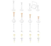 QWALIT 18g 20g Plastic Bioflex Invisible Earring Stud Clear Cartilage Helix Tragus Earrings for Work Skin Color Nude Clear Nose Studs push in Lip Labret Piercing Retainer for Surgery Sport School Work