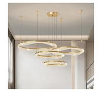 QWAXTRIW Living Room Villa Decorative Chandelier Dining Modern Led Pendant Lamp Hanging Lamps(Infinite dimming,B 40 60 80 100)