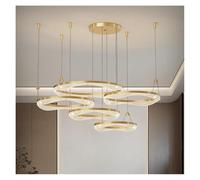 QWAXTRIW Living Room Villa Decorative Chandelier Dining Modern Led Pendant Lamp Hanging Lamps(Infinite dimming,B 30 50 60 80 100)