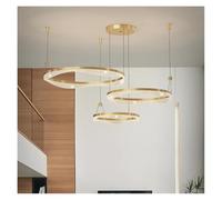QWAXTRIW Living Room Villa Decorative Chandelier Dining Modern Led Pendant Lamp Hanging Lamps(Tricolor,B 60 80 100)