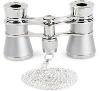 QWAXTRIW QWAXTRIW 3 x 25 Classic Foldable Opera Glasses Binoculars Metal Body with Chain Optical Lens Theater small portable telescope te