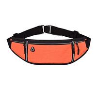 QWAXTRIW QWAXTRIW Waterproof Waist Bag for Men and Women - Orange Canvas Chest Bag for Outdoor Sports, Running, and Riding - Crossbody Style with Zipper Closure - Convenient Mobile Phone and Wallet
