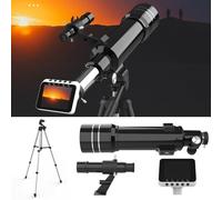 QWAXTRIW Telescope Telescope for Adults & Kids, 400/70 FMC Refractor Telescopes with Adjustable Tripod & A Remote Portable Travel Astronomical Refractor Telescopes, Adjustable Tripod, for Astronomy
