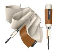 QWB Compact Inverted Umbrella Windproof Auto Open Close, No Storage Sleeve Needed, Lightweight Travel Umbrellas for Rain & Sun, 8-Rib Strong Folding Umbrella Fits Backpack & Car, Beige, 46 IN