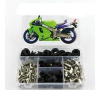 QWBRF - Motorcycle Full Fairing Bolts Kit Stainless Steel Clips Nut Bodywork Screws For Kawasaki ZX7R ZX-7R 1996 1997 1998 1999 2000 2001 2002 2003