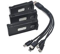 QWCOZSY For B6 Drone 3.7V 2000mAh Lithium Battery for 3PCS With 5in1 Charging Wire Kit