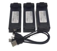 QWCOZSY For XT606 Foldable RC Drone 3.7V 1200mAh for Lithium Battery 3PCS With 3in1/1to3 for USB Charging