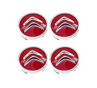 QWCPHGWZ 4Pcs Car Hub Centre Caps for Citroen DS DS3 DS4 DS5 DS6 DS7 DS9,Water Proof Anti-rust Wheel Center Hub Cap Car Styling Rims Cover,60mm-Red