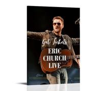 QWCWZPPZ Eric Church Singer Music Album Cover Canvas Poster Wall Art Decorative Painting Bedroom Painting Posters24x36inch(60x90cm) Frame-style