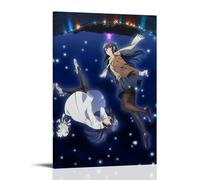QWCWZPPZ Mai SakurajimaClassic Popular Anime Series Canvas Poster Wall Art Decorative Painting Bedroom Painting Posters24x36inch(60x90cm) Frame-style