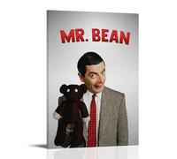 QWCWZPPZ Mr. Bean Classic Movies And TV Series Canvas Poster Wall Art Decorative Painting Bedroom Painting Posters16x24inch(40x60cm) Frame-style