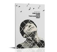 QWCWZPPZ One Flew Over The Cuckoo's Nest Classic Movies And TV Series Canvas Poster Wall Art Decorative Painting Bedroom Painting Posters20x30inch(50x75cm) Frame-style