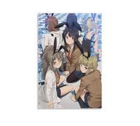 QWCWZPPZ Rascal Does Not Dream of Bunny Girl SenpaiClassic Popular Anime Series Canvas Poster Wall Art Decorative Painting Bedroom Painting Posters16x24inch(40x60cm) Unframe-style