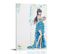 QWCWZPPZ Rascal Does Not Dream of Bunny Girl SenpaiClassic Popular Anime Series Canvas Poster Wall Art Decorative Painting Bedroom Painting Posters08x12inch(20x30cm) Frame-style