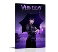 QWCWZPPZ Wednesday Classic Movies And TV Series Canvas Poster Wall Art Decorative Painting Bedroom Painting Posters24x36inch(60x90cm) Frame-style