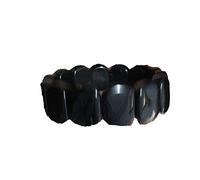 QWdfgS black obsidian bracelet, Natural Obsidian Bracelet Women Men Bangle
