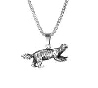 QWdfgS Necklace, Honey Badger Warrior Spirit Titanium Steel Pendant Necklace, Vintage Wild Animal Charm